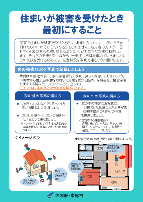 住まいが被害を受けたときに最初にすること