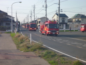 消防車両による火災予防啓発パレード・消防出初式_1