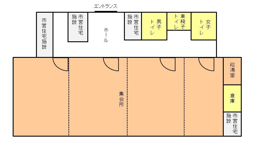 市営水海道シティハイツ1階フロアマップ