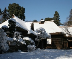 古民家の雪景色