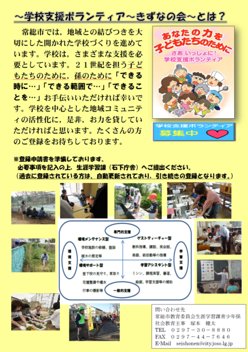 学校支援ボランティア ～きずなの会～