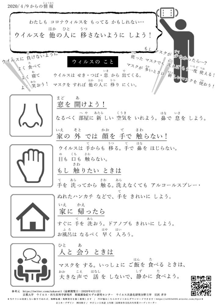 ウイルスに気（き）をつけましょう