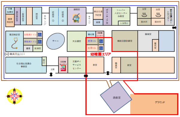 石下総合福祉センター配置図