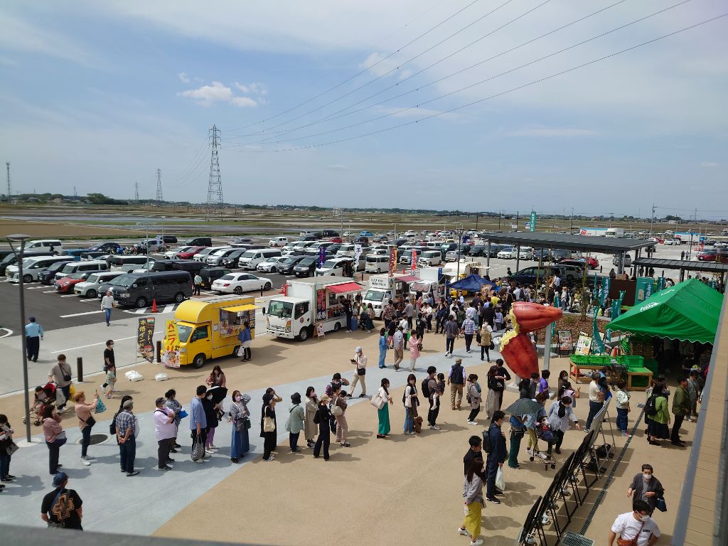 道の駅常総オープン後の様子