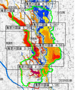 浸水継続エリア（鬼怒川）