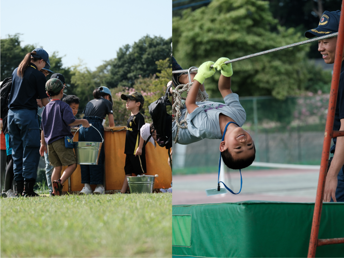 防災キャンプ1日目トライアスロン03