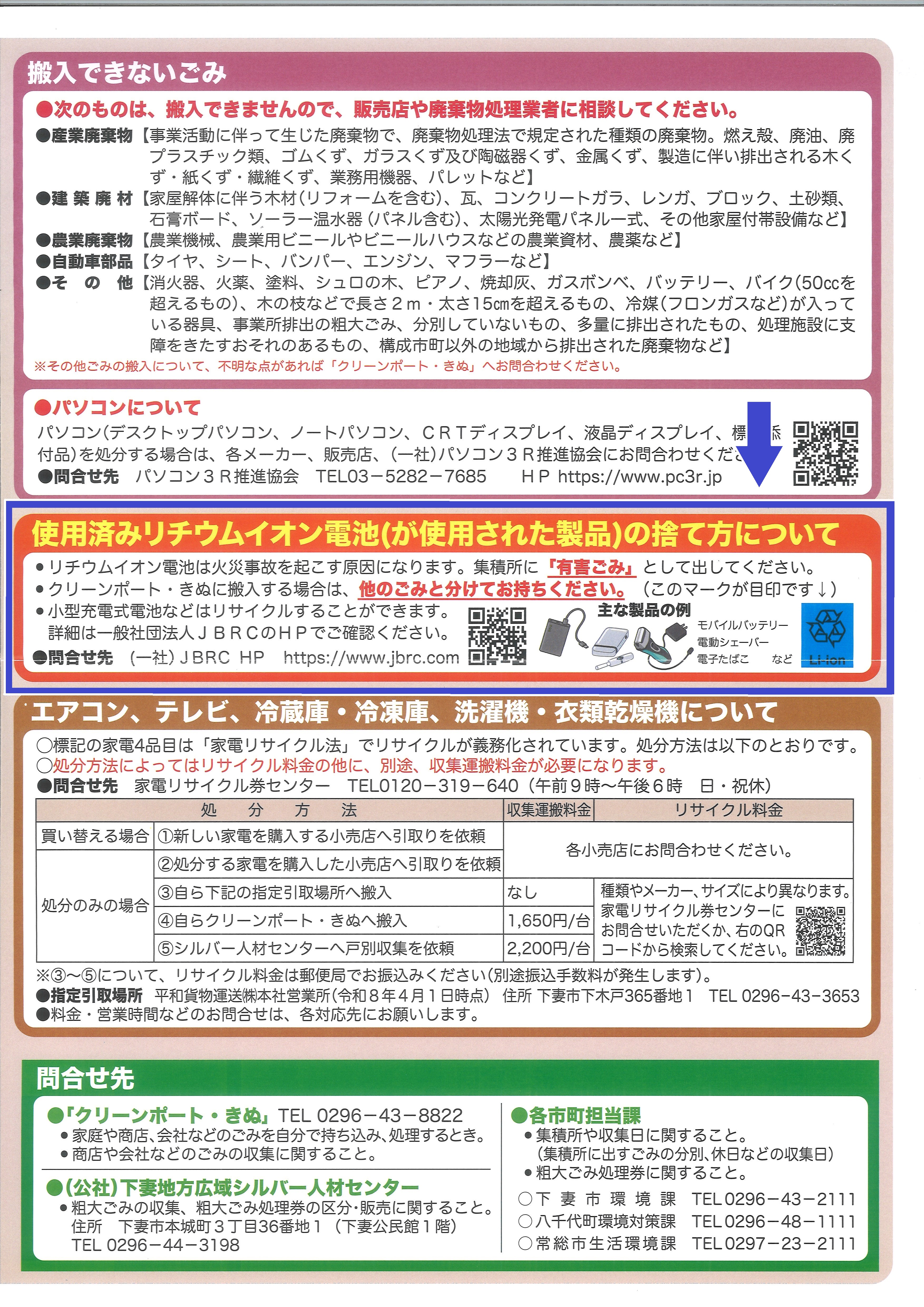 「クリーンポート・きぬ」のお知らせ(右)