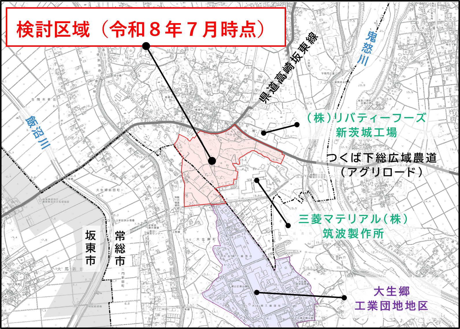大生郷北部位置図