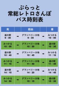 レトロさんぽバス時刻表