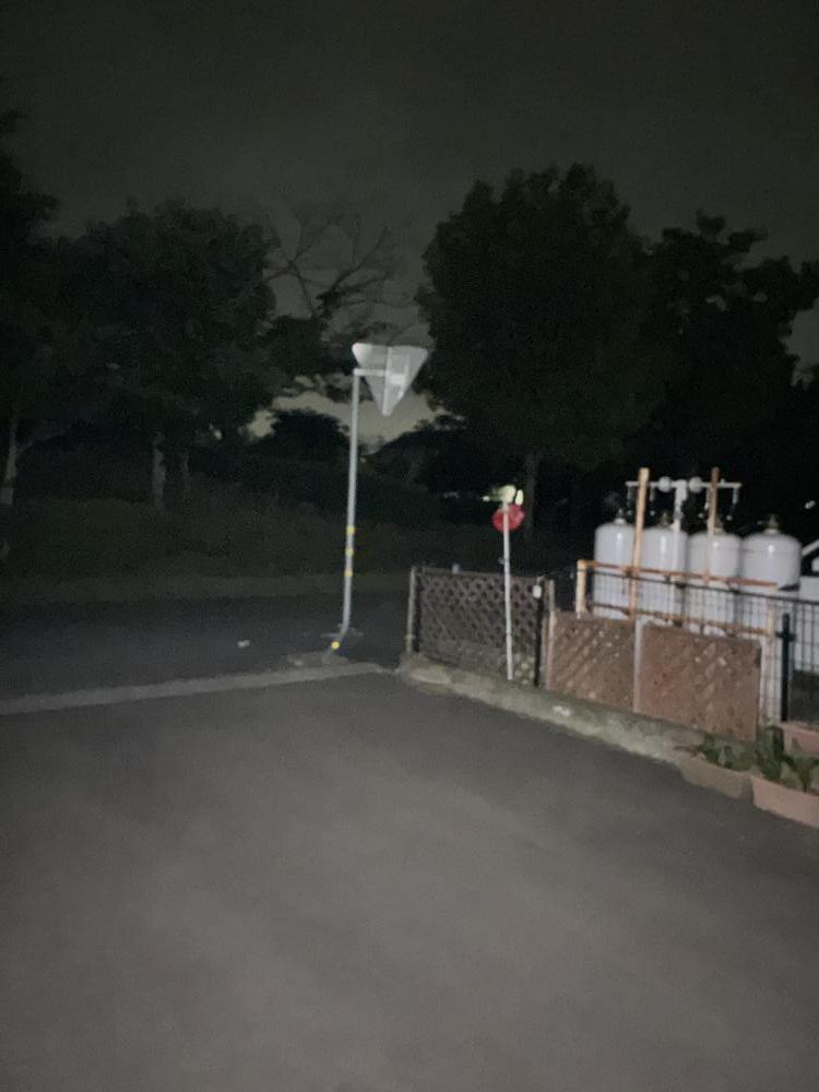 現場の写真1:防犯灯の異常(防犯灯の電気切れ、日中の点灯)